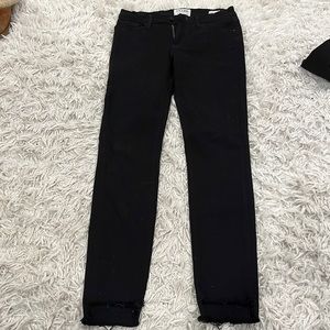 Frame denim black skinny jeans